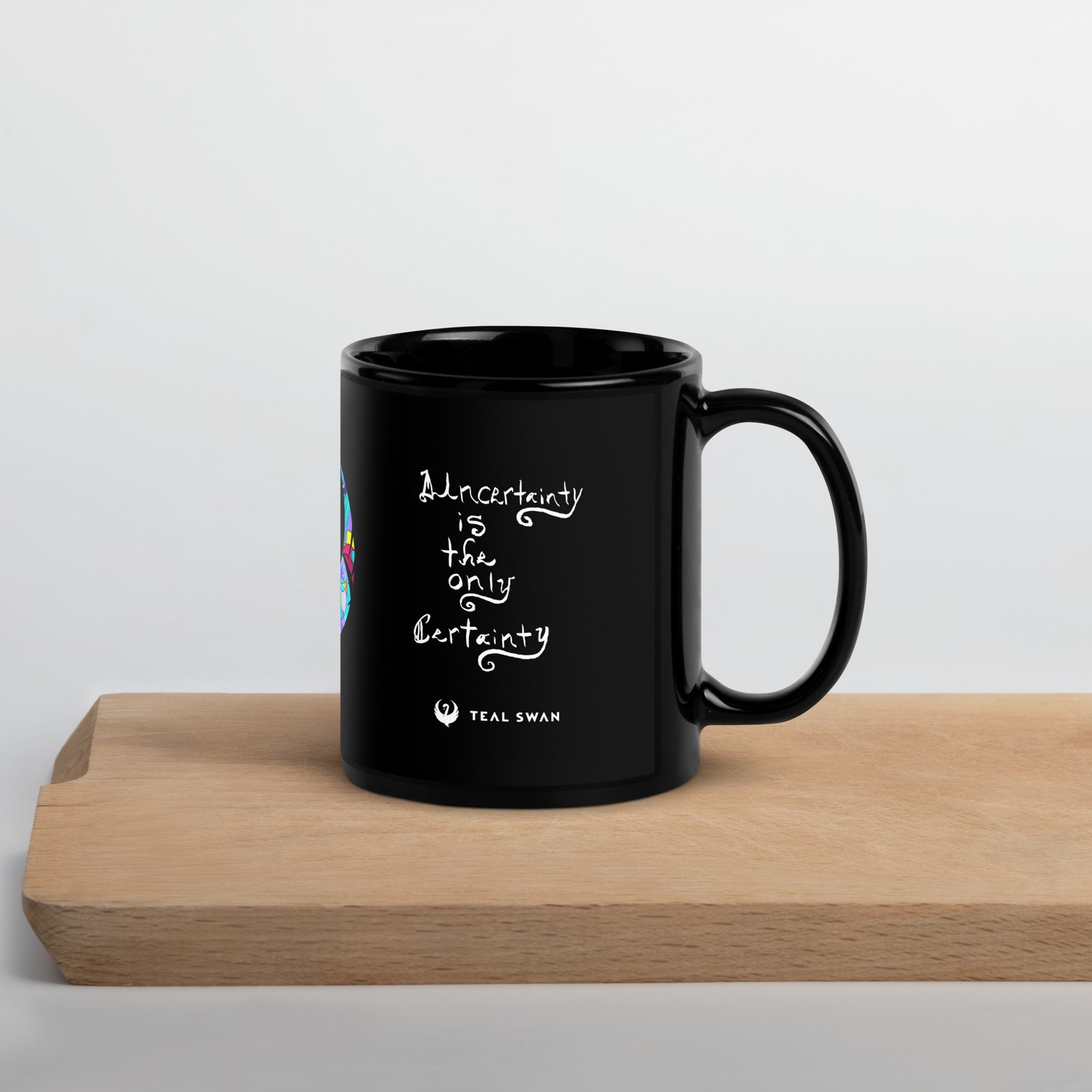 Uncertainty Quote - Black Glossy Mug
