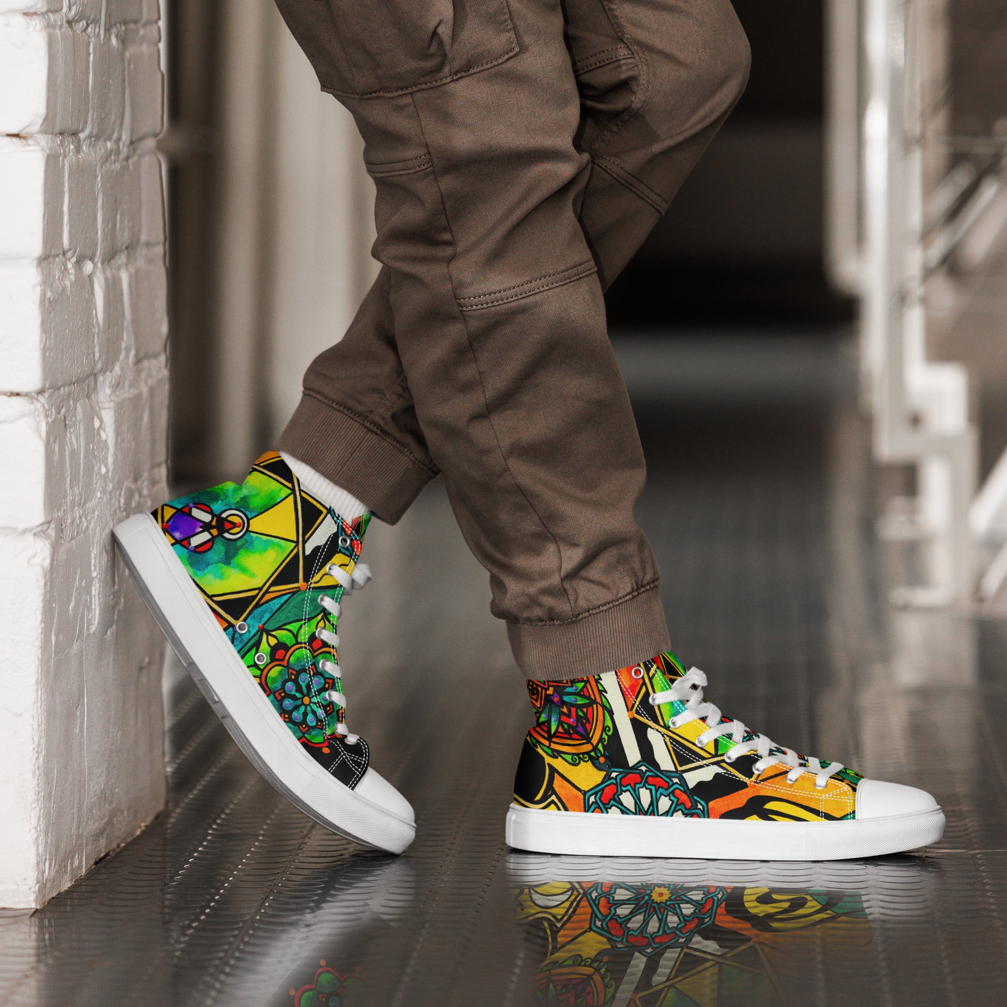 Muhammad Consciousness - Men’s high top canvas shoes
