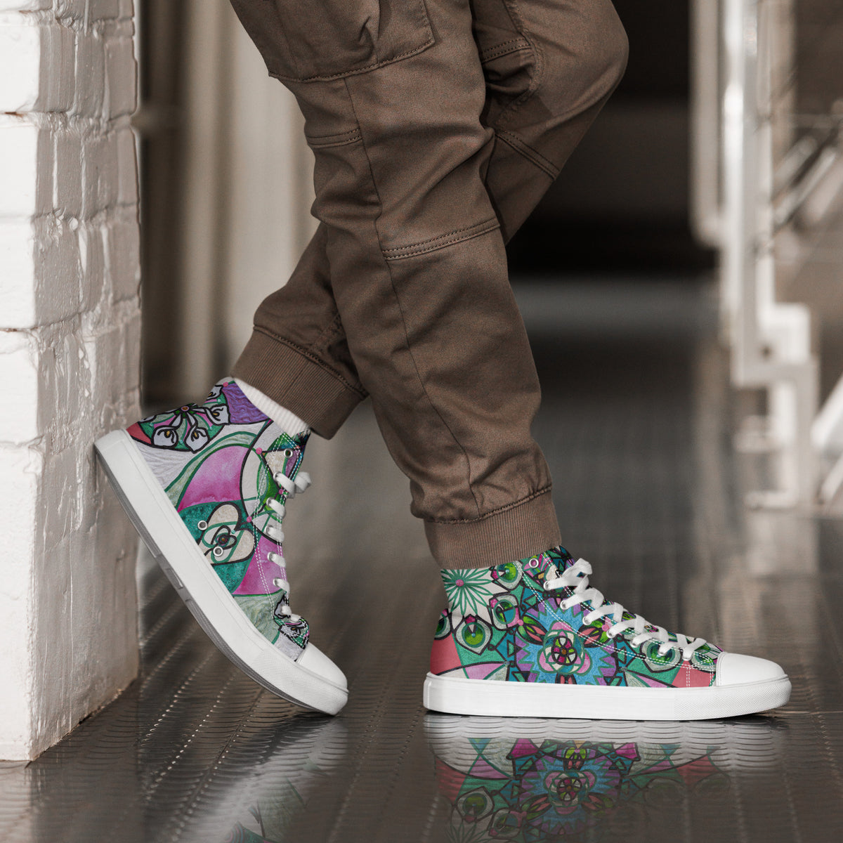 Quan Yin Consciousness - Men’s high top canvas shoes