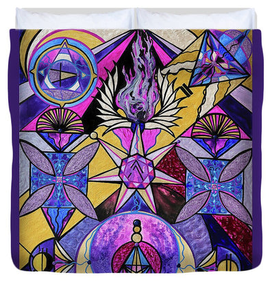 Saint Germain Consciousness - Duvet Cover