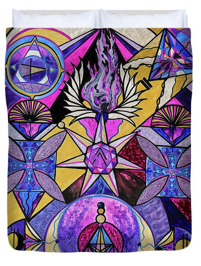 Saint Germain Consciousness - Duvet Cover