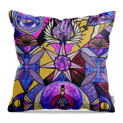 Saint Germain Consciousness - Throw Pillow