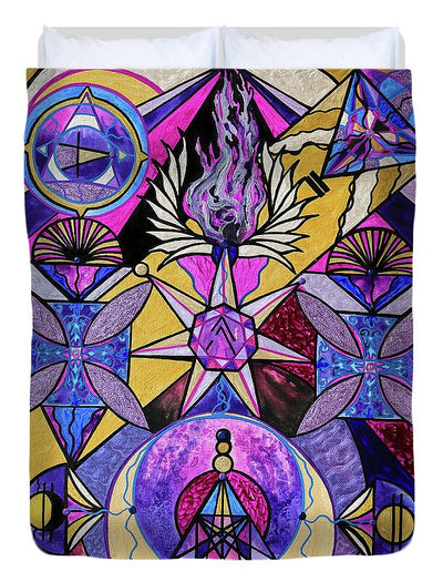 Saint Germain Consciousness - Duvet Cover