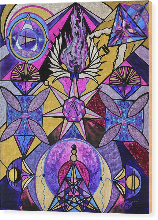 Saint Germain Consciousness - Wood Print