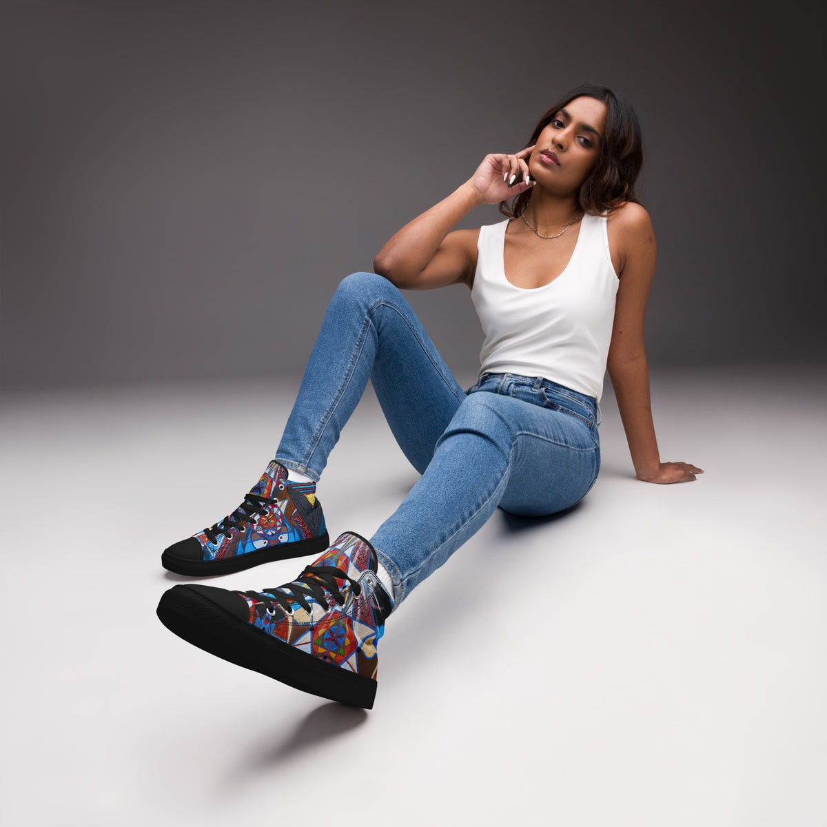 Enoch Consciousness - Women’s high top canvas shoes