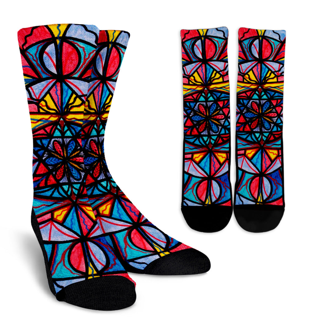 Open To The Joy Of Being Here - Crew Socks