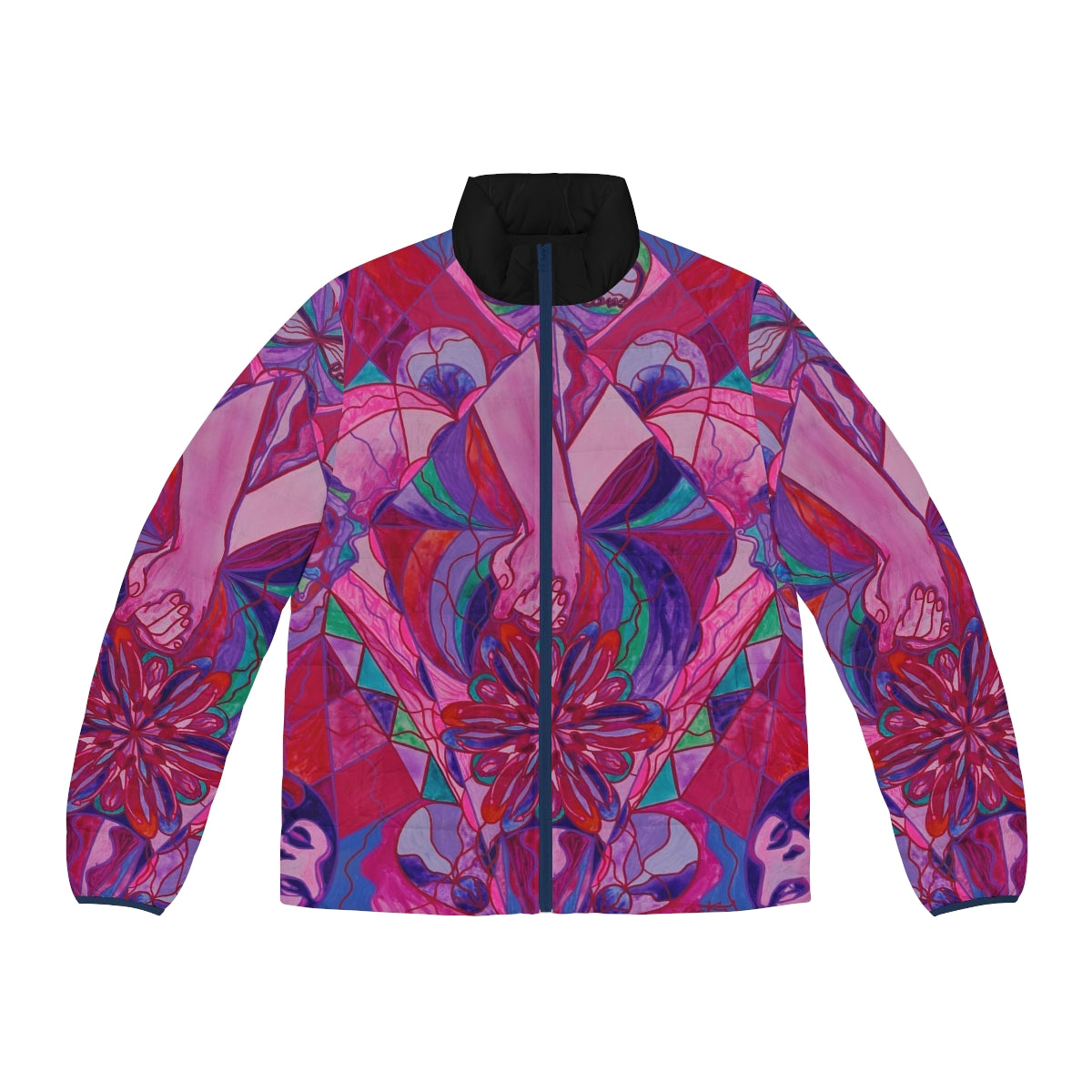 Human Intimacy - Men's Puffer Jacket (AOP)