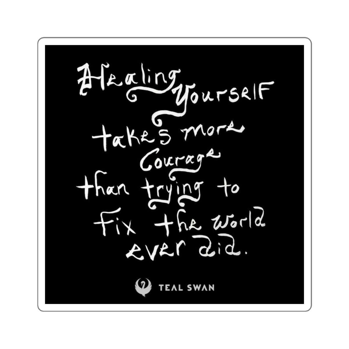 Healing Yourself Quote - Square Stickers