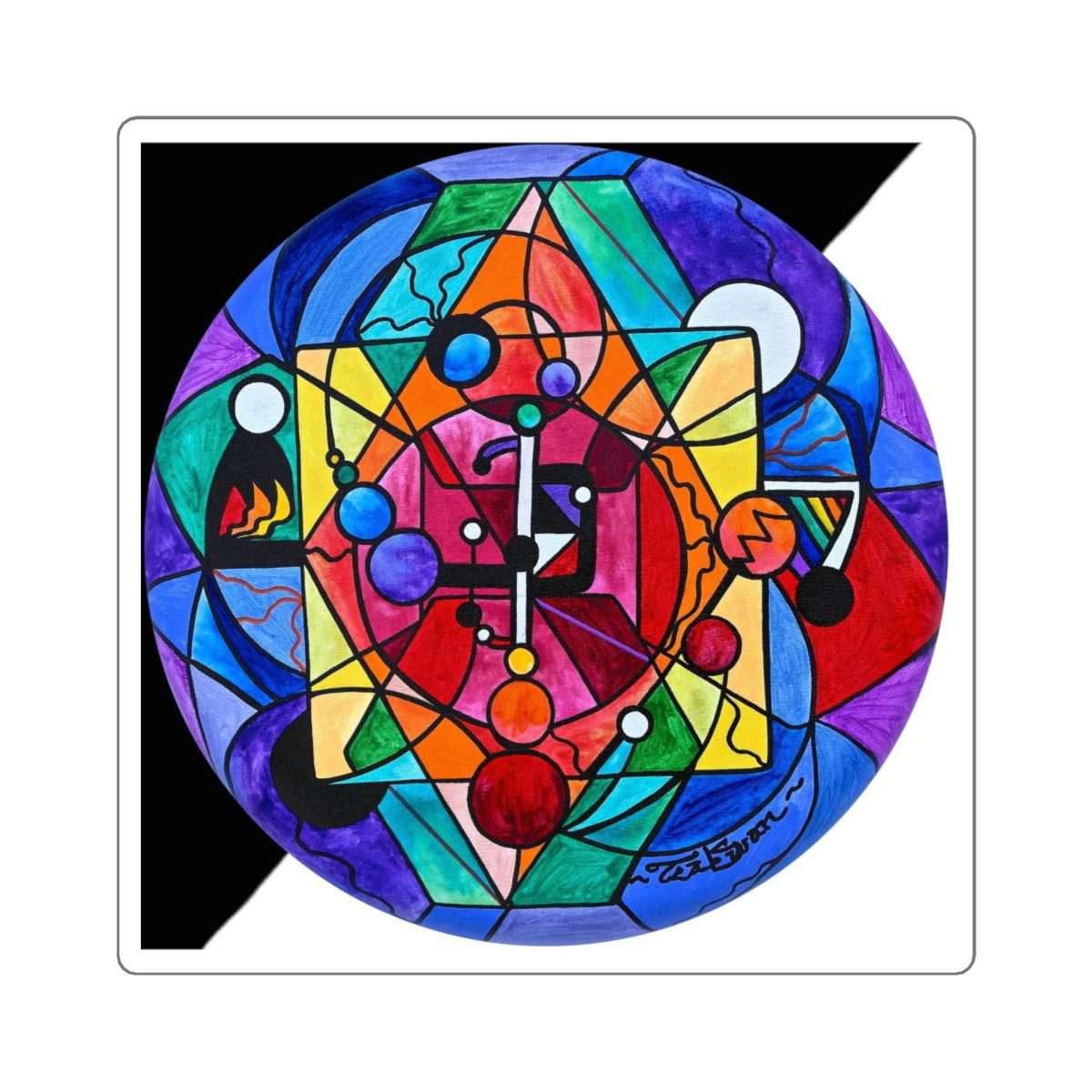 Arcturian Divine Order Grid - Square Stickers