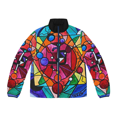 Arcturian Divine Order Grid - Unisex Puffer Jacket (AOP)