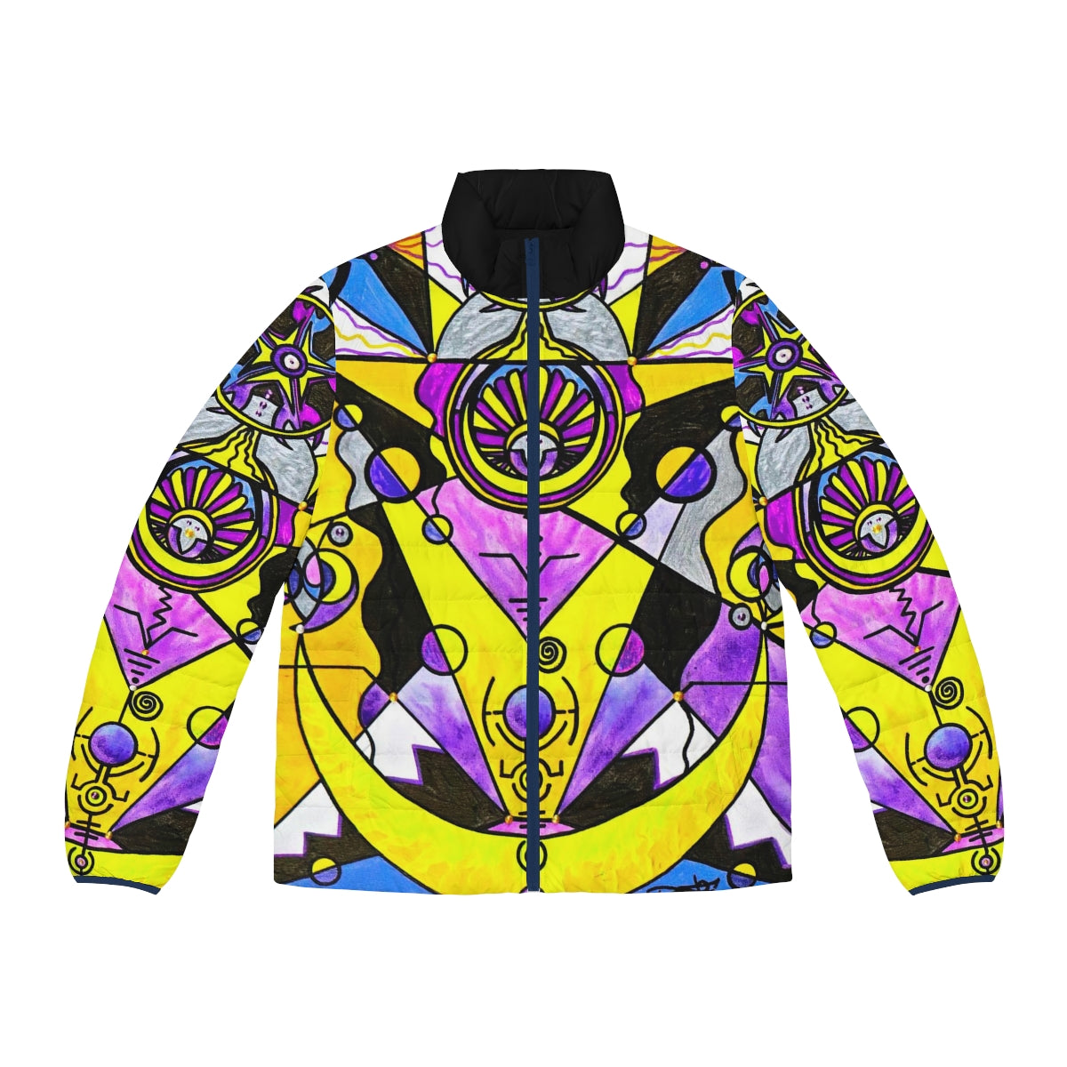 Arcturian Personal Truth Grid - Men's Puffer Jacket (AOP)