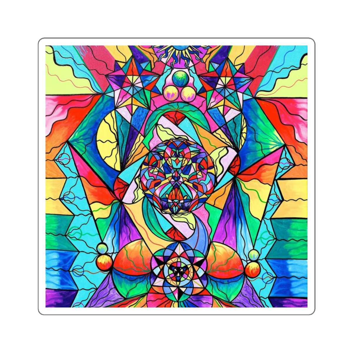 Blue Ray Transcendence Grid - Čtvercové samolepky