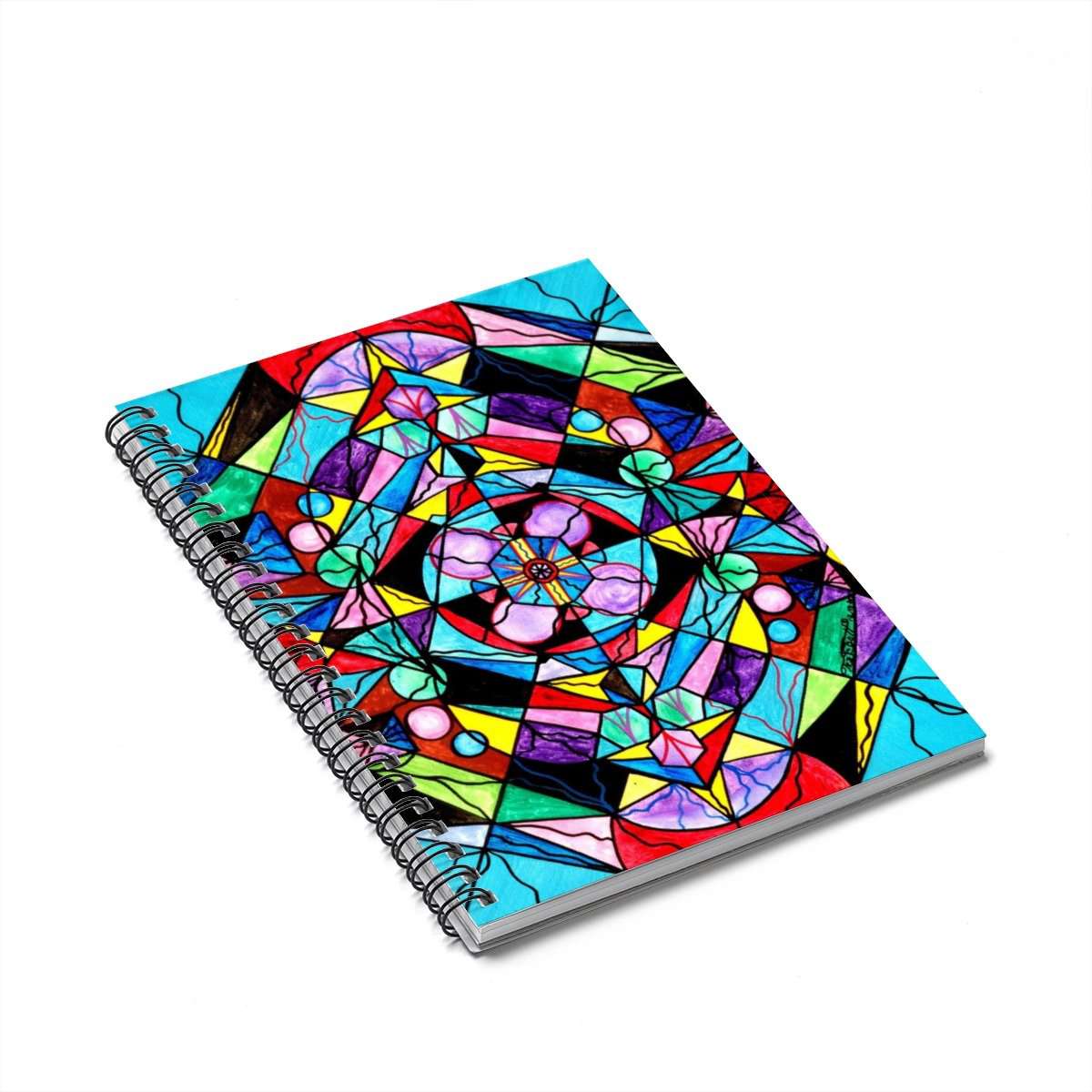 Mřížka posvátné geometrie - spirálový notebook