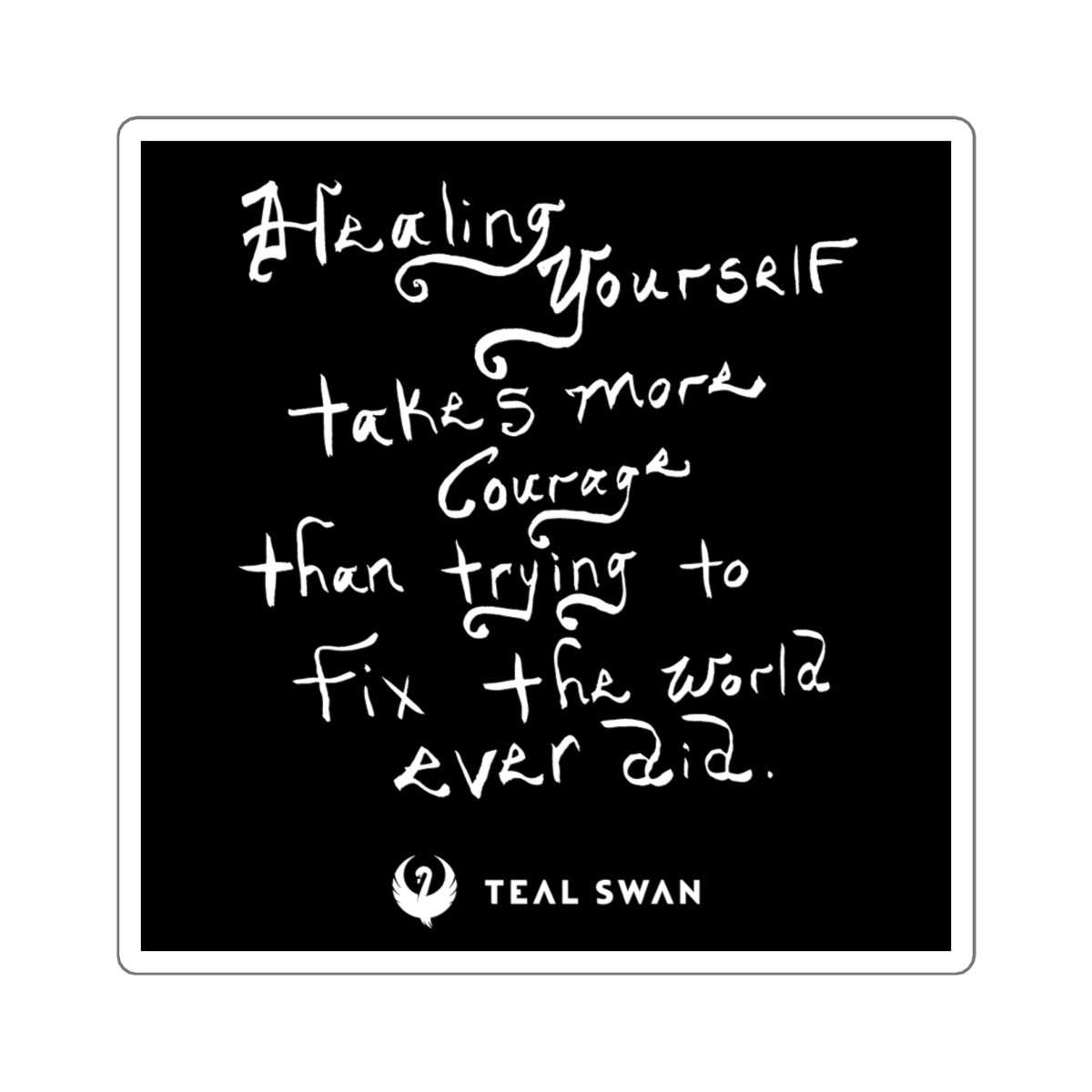 Healing Yourself Quote - Square Stickers