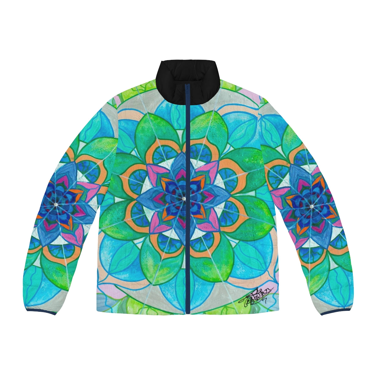 Openness - Men's Puffer Jacket (AOP)