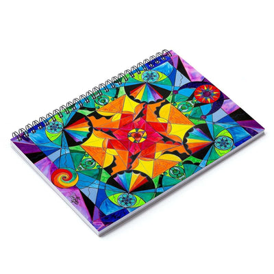 The Way - Arcturian Blue Ray Grid - Spiral Notebook
