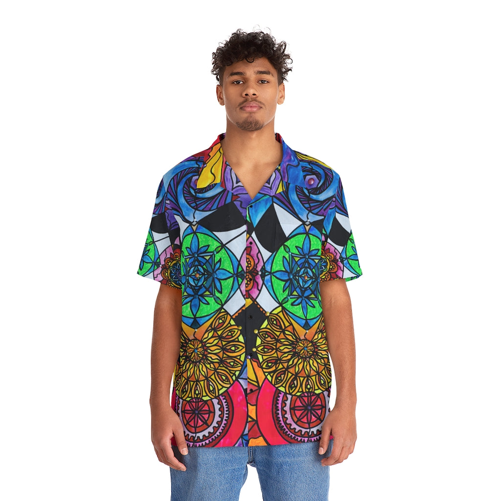 The Alignment Grid - Men's Hawaiian Shirt (AOP)