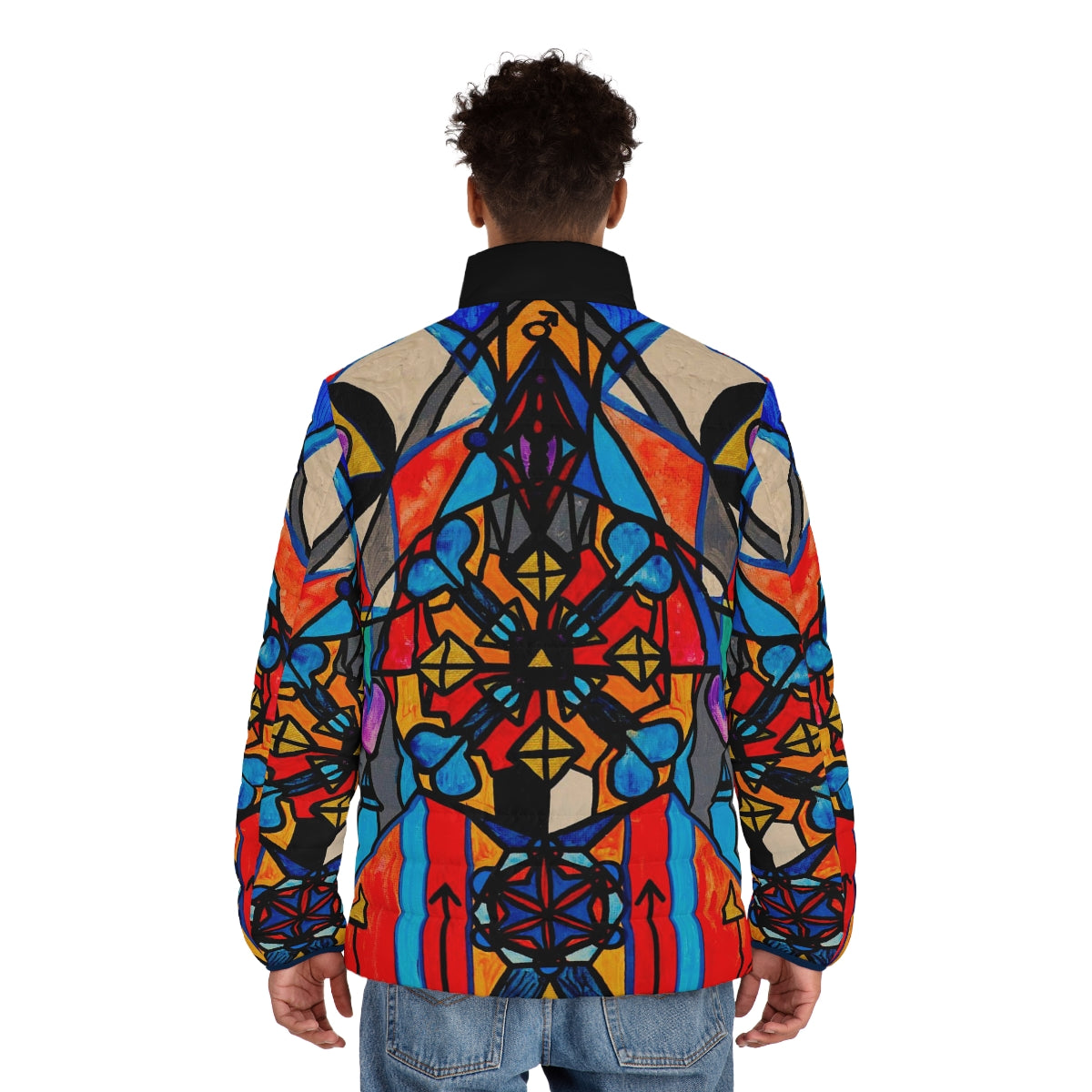 Divine Masculine Activation - Puffer Jacket (AOP) - Teal Swan Shop