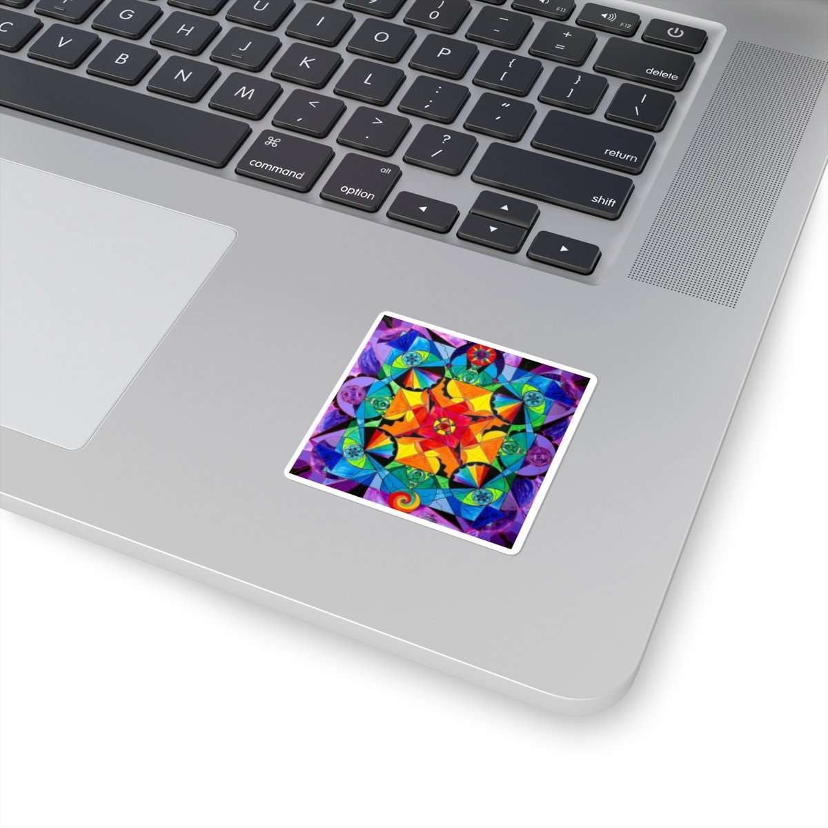 The Way - Arcturian Blue Ray Grid - Square Stickers