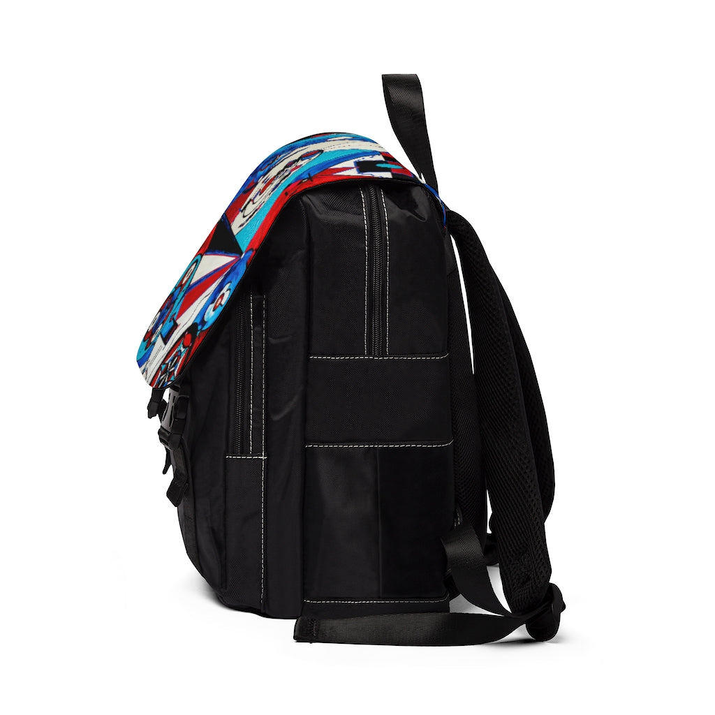 Responsibility Grid - Unisex Casual Shoulder Backpack