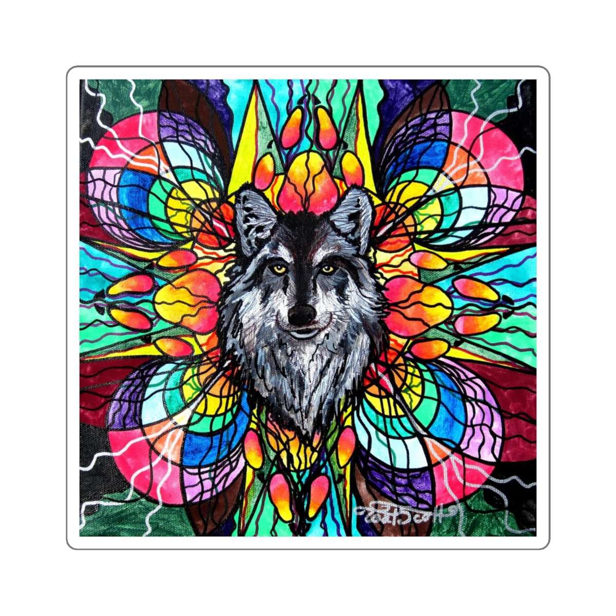 Wolf - Čtvercové samolepky