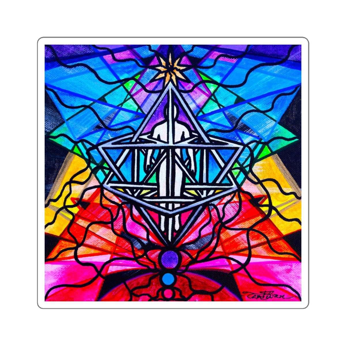 Merkabah - Square Stickers