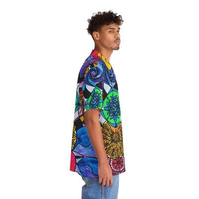 The Alignment Grid - Men's Hawaiian Shirt (AOP)