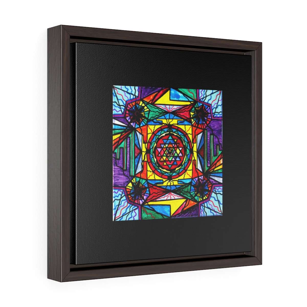 Sri Yantra - Square Framed Premium Gallery Wrap Canvas