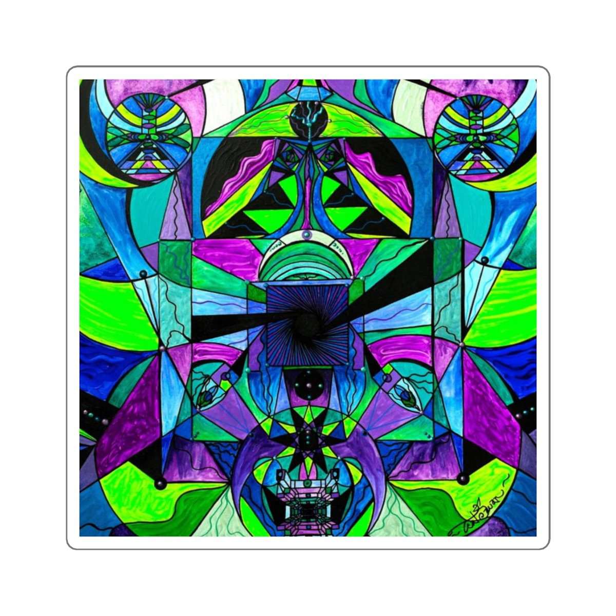 Arcturian Astral Travel Grid - Square Stickers