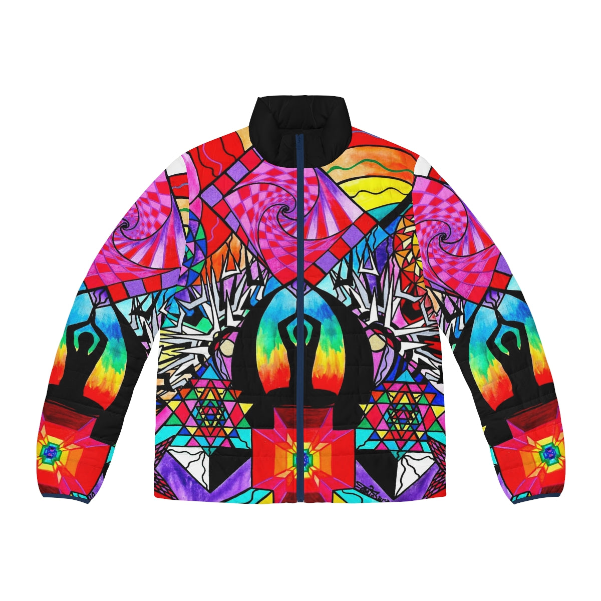 Meditation Aid - Men's Puffer Jacket (AOP)