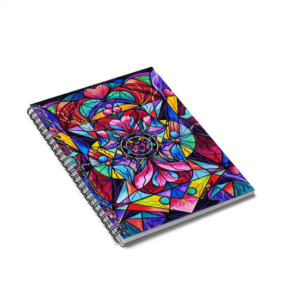 Blue Ray Self Love Grid - Spiral Notebook