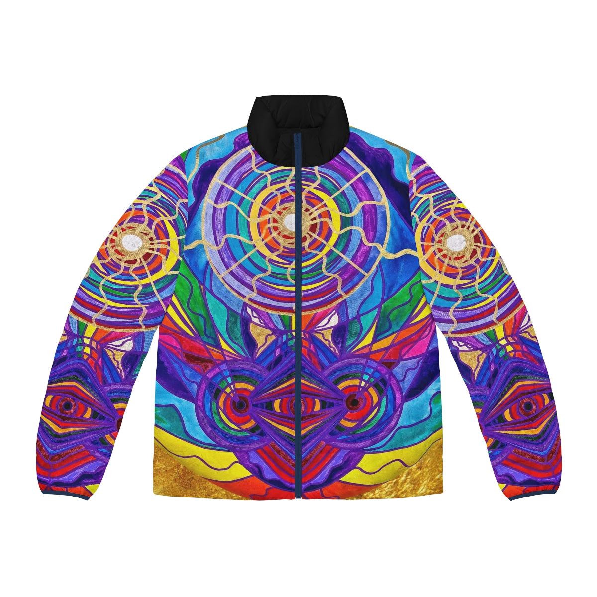 Raise Your Vibration - Men's Puffer Jacket (AOP)