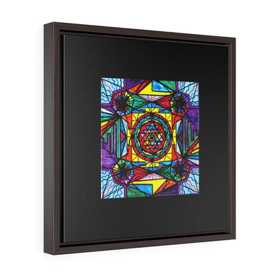 Sri Yantra - Náměstí rámované Premium Galerie Zábal plátno