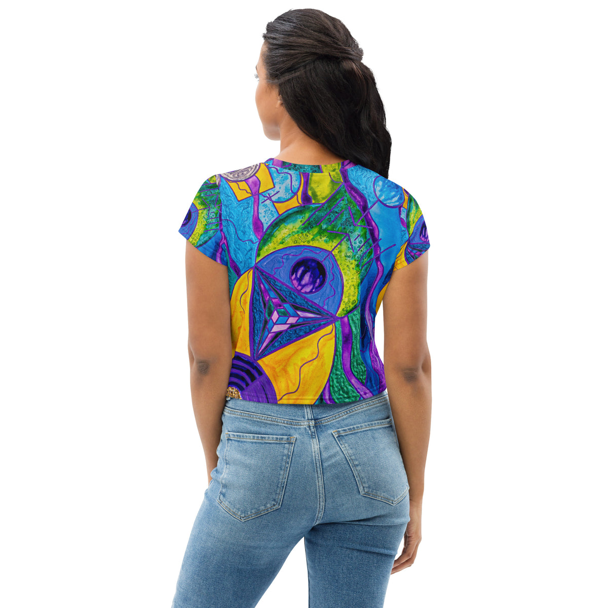 Universal Current - All-Over Print Crop Top Tee