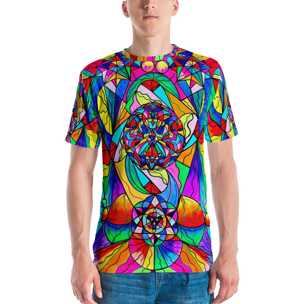 Blue Ray Transcendence Grid - Men's T-shirt