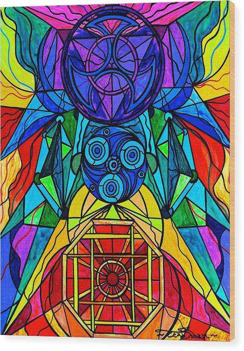 Arcturian Konjunkce Mřížka - Dřevo Tisk