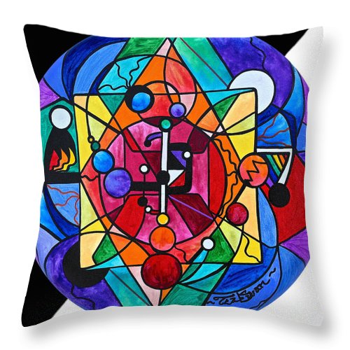 Arcturian Divine Order Grid - Throw Pillow