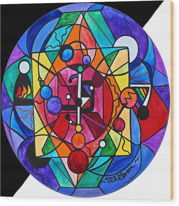 Arcturian Divine Order Grid - Wood Print