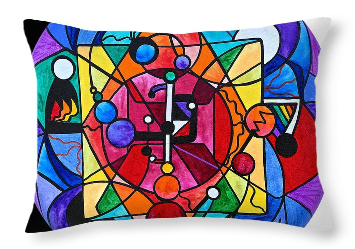 Arcturian Divine Order Grid - Throw Pillow