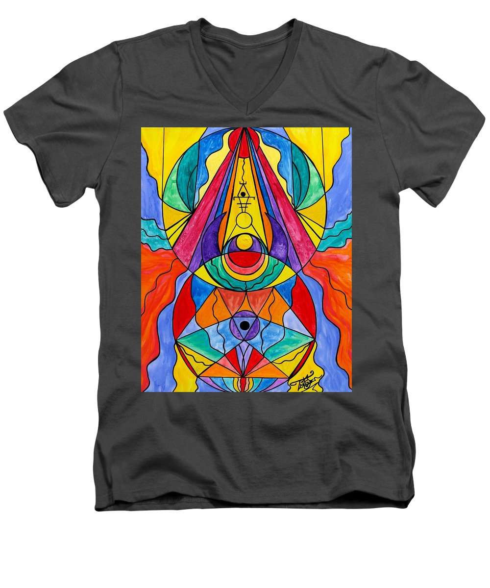 Arcturian Insight Grid  - Men's V-Neck T-Shirt