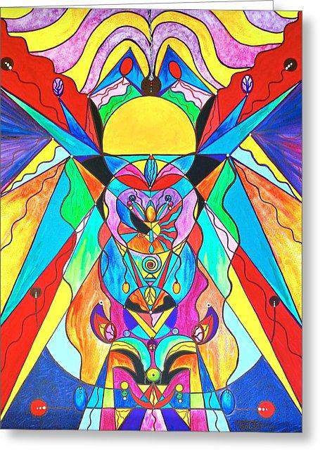 Arcturian Metamorphosis Grid  - Greeting Card