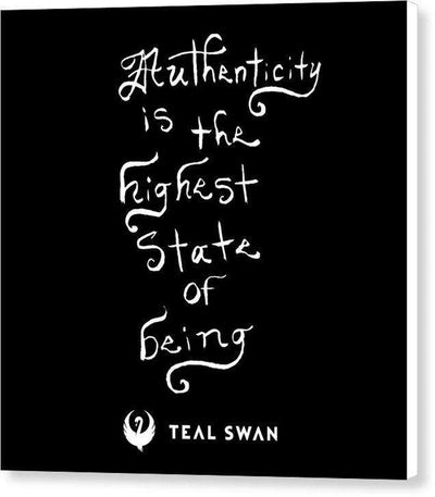 Authenticity Is Quote - Canvas Print