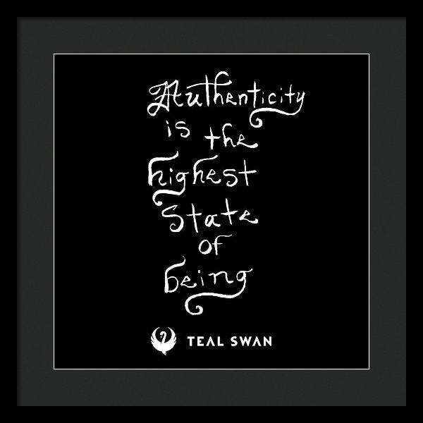 Authenticity Is Quote - Framed Print