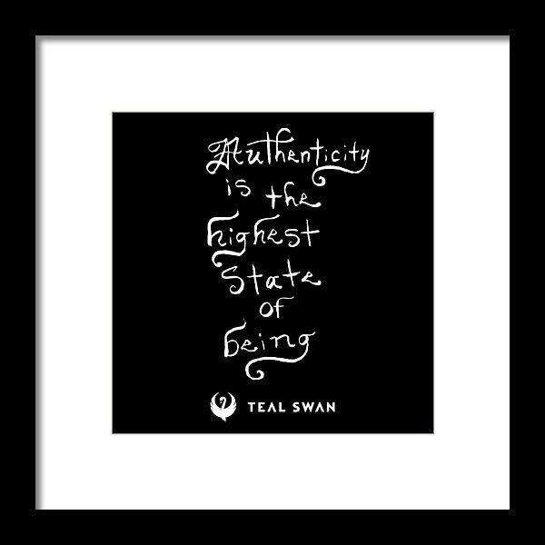Authenticity Is Quote - Framed Print