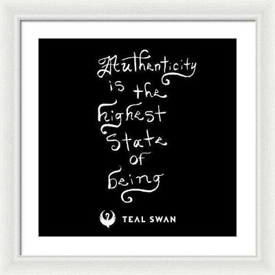 Authenticity Is Quote - Framed Print
