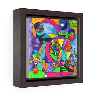 The Power Lattice - Square Framed Premium Gallery Wrap Canvas