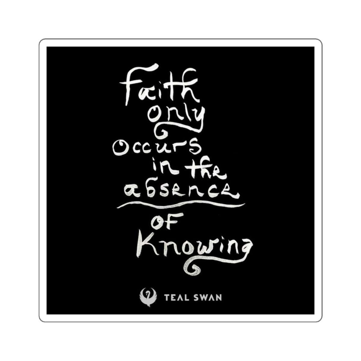 Faith Quote - Square Stickers