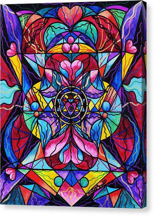 Blue Ray Self Love Grid - Canvas Print