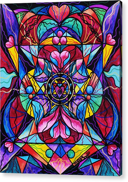 Blue Ray Self Love Grid - Acrylic Print