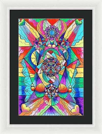 Blue Ray Transcendence Grid - Framed Print